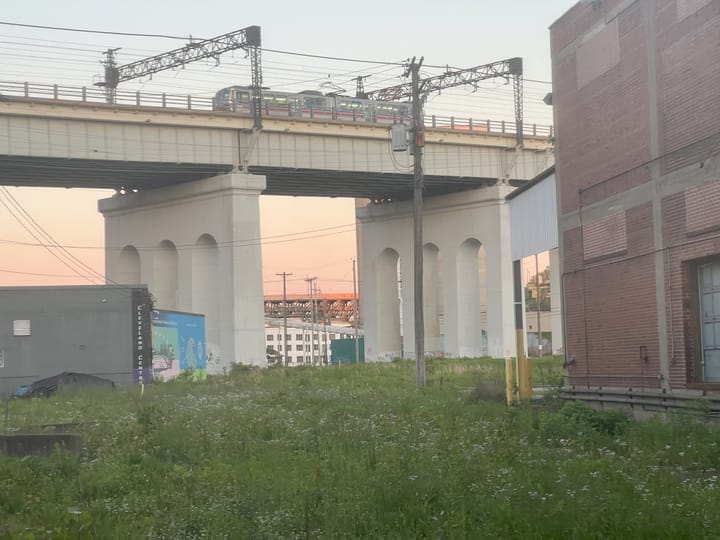 Picture of the Cuyahoga Viaduct from the Cleveland South Flats.
